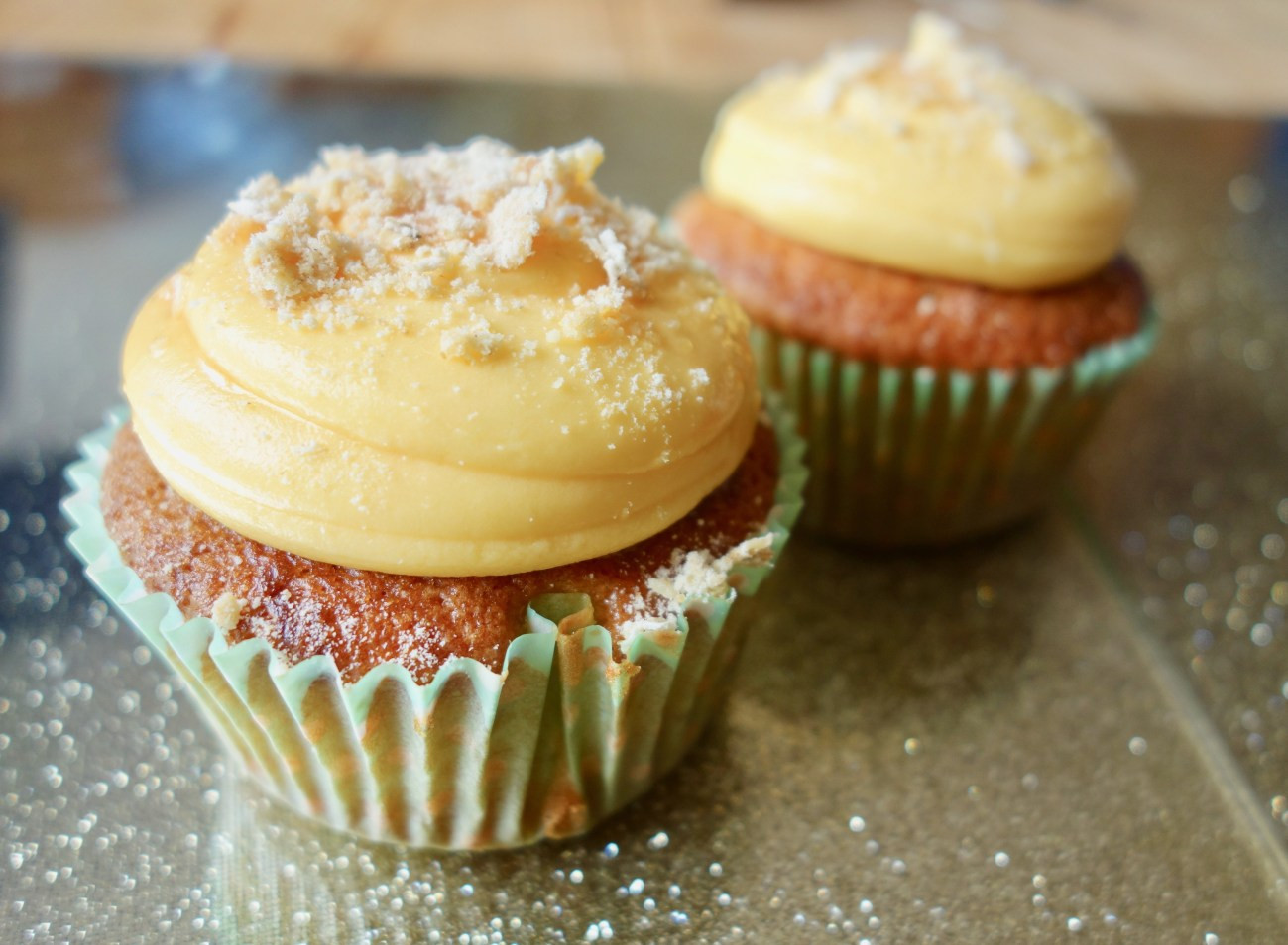 Rhubarb Custard Cupcakes
 Rhubarb Crumble and Custard Cupcakes Sweet Pea s