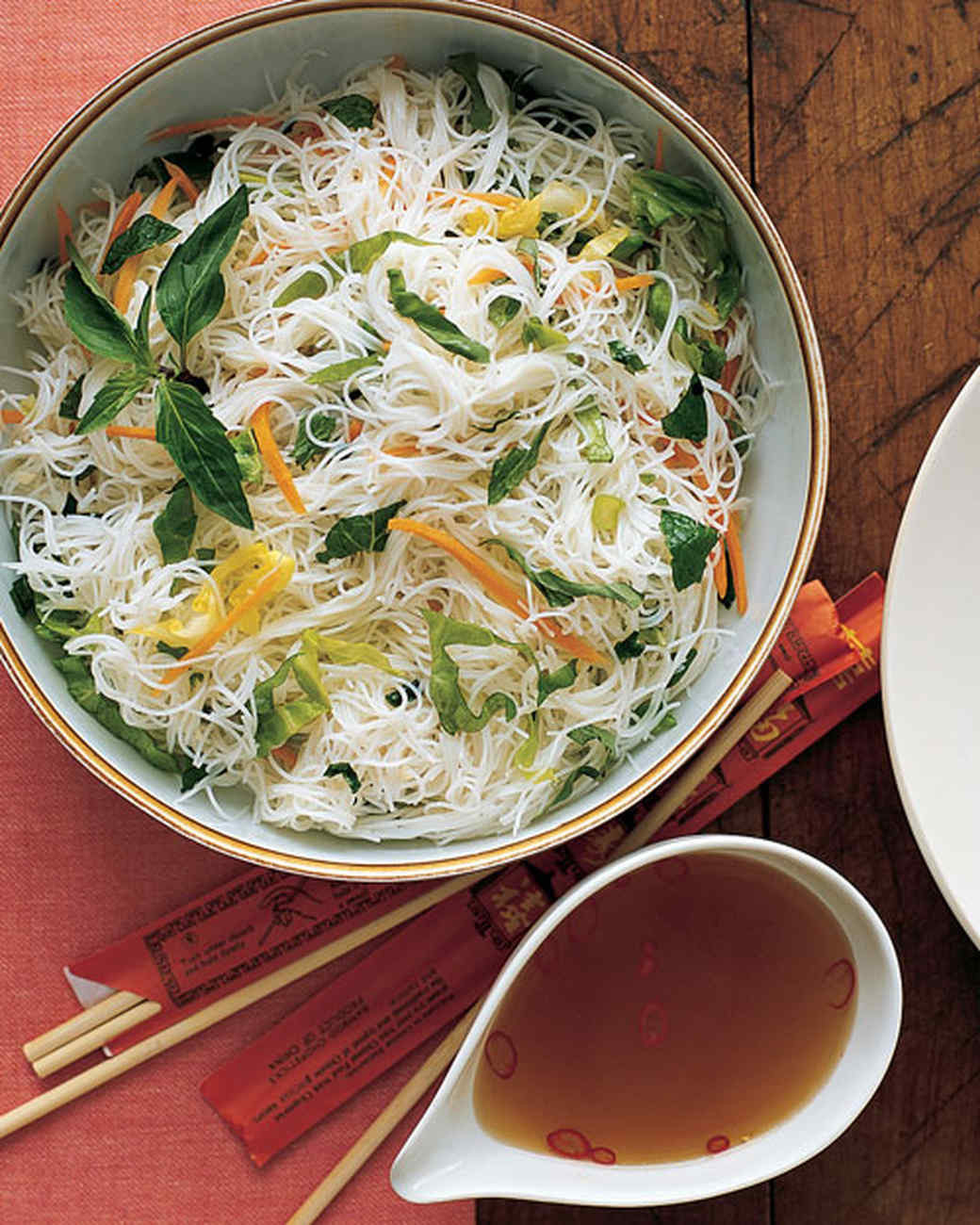 Rice Noodles Recipe
 Rice Noodles with Scallions and Herbs