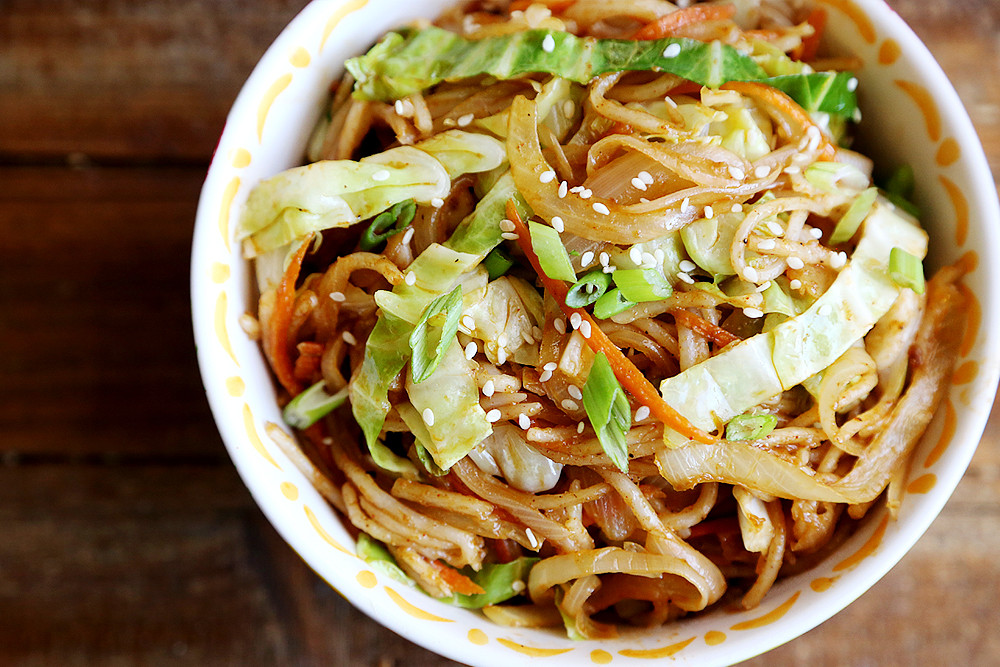 Rice Noodles Recipe
 ion Cabbage and Carrot Rice Noodles Stir Fry Noodles