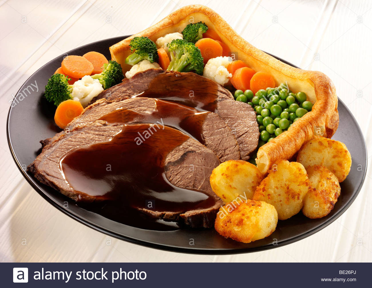 Roast Beef Dinner
 TRADITIONAL ROAST BEEF DINNER WITH YORKSHIRE PUDDING Stock