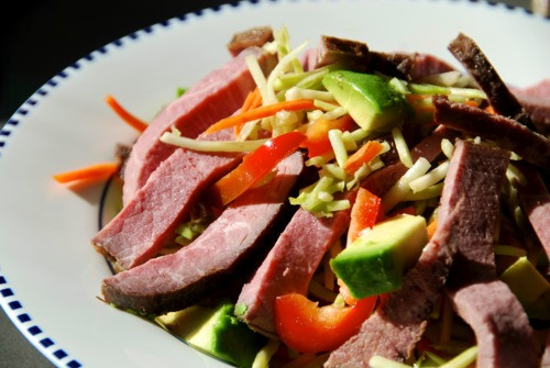 Roast Beef Salad
 Broccoli Slaw Roast Beef Salad