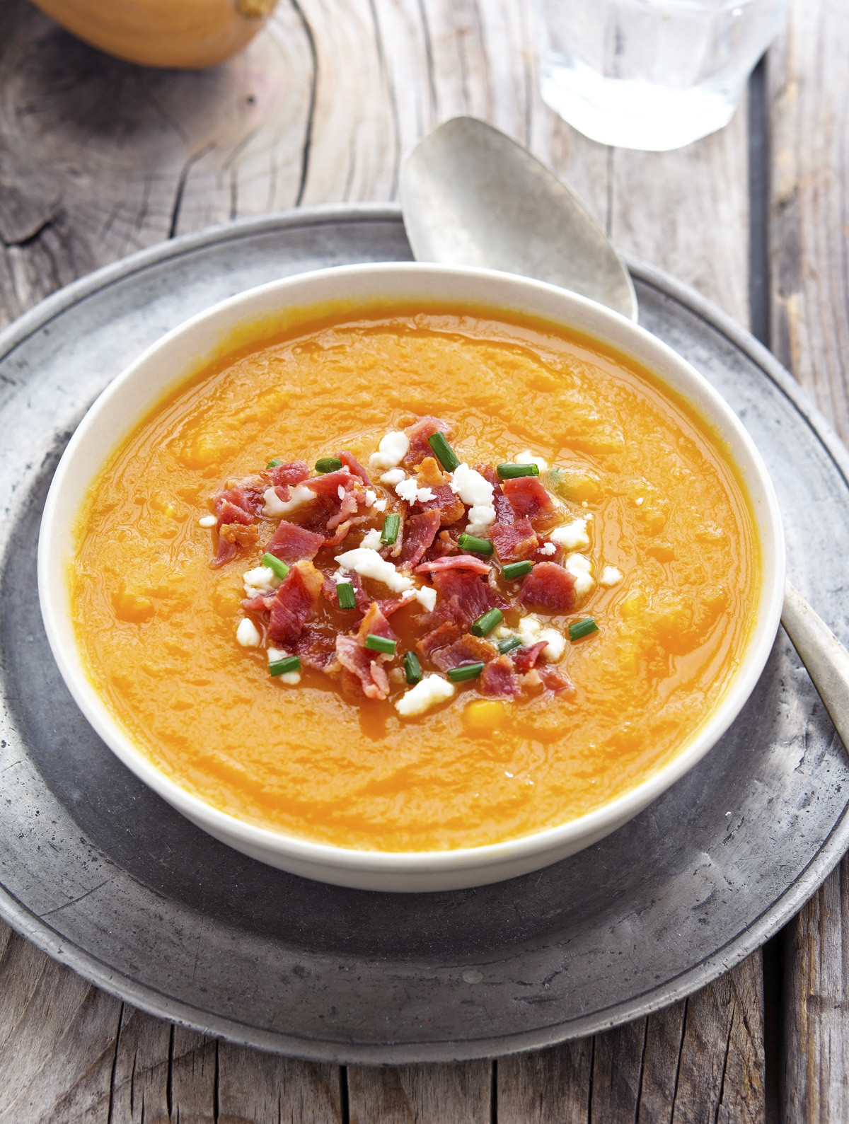 Roasted Butternut Squash Soup
 The Iron You Roasted Butternut Squash and Bacon Soup