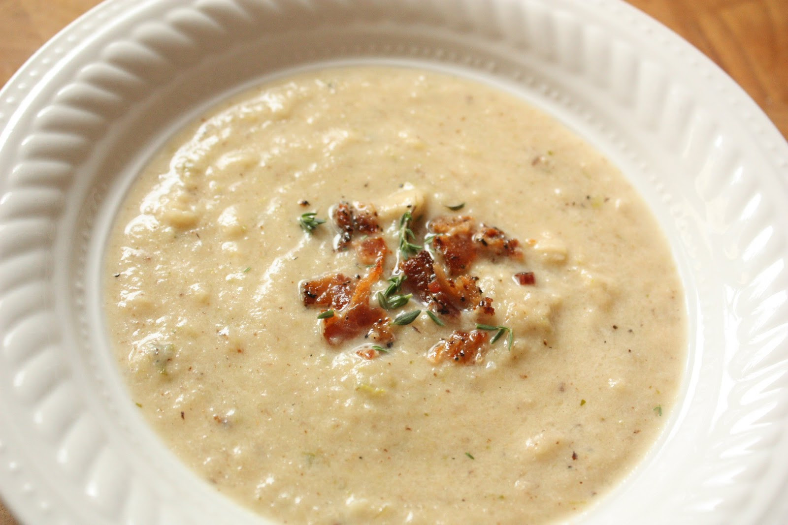 Roasted Cauliflower Soup
 Roasted Cauliflower and Cheddar Soup