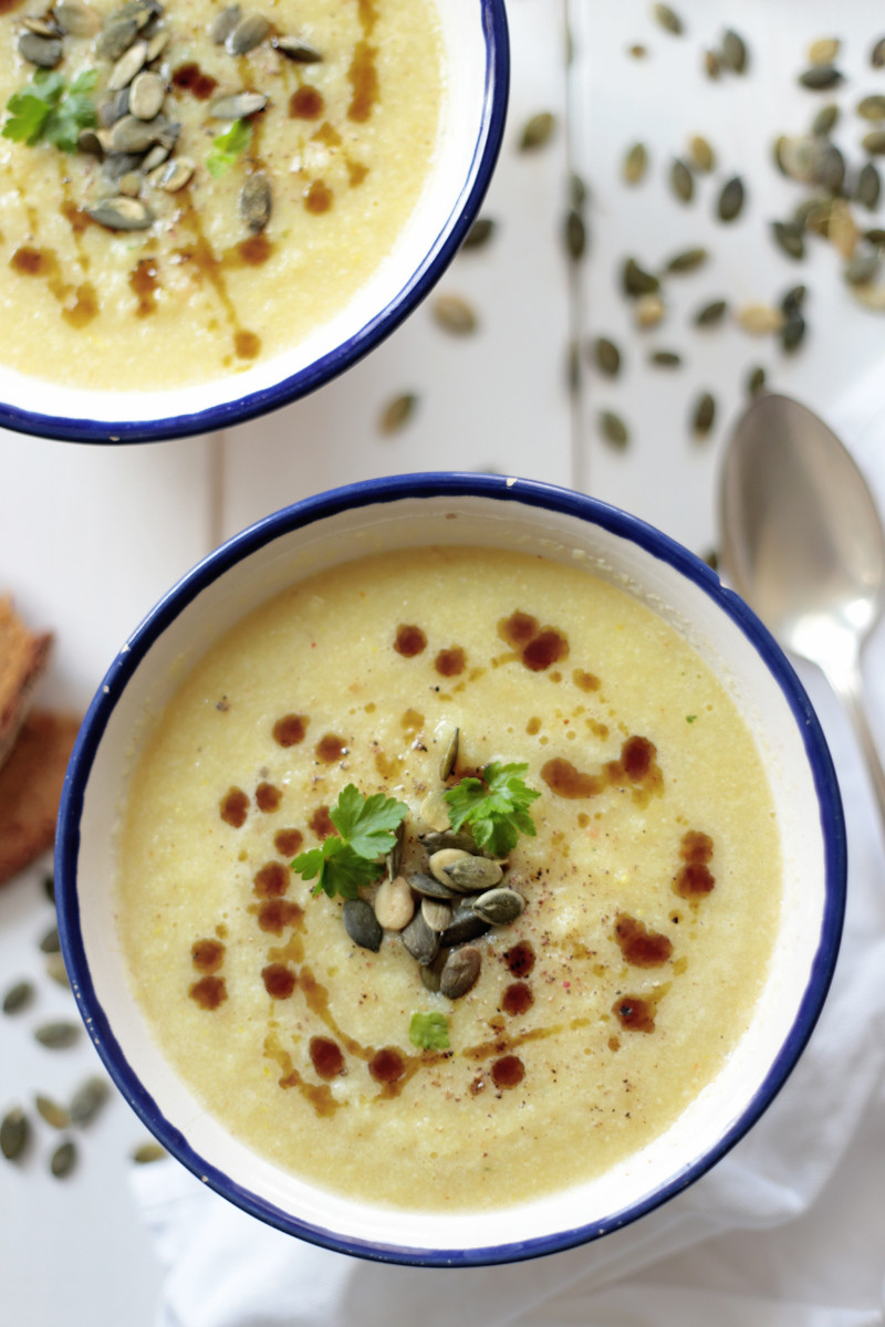 Roasted Cauliflower Soup
 Roasted Cauliflower Soup Green Évi