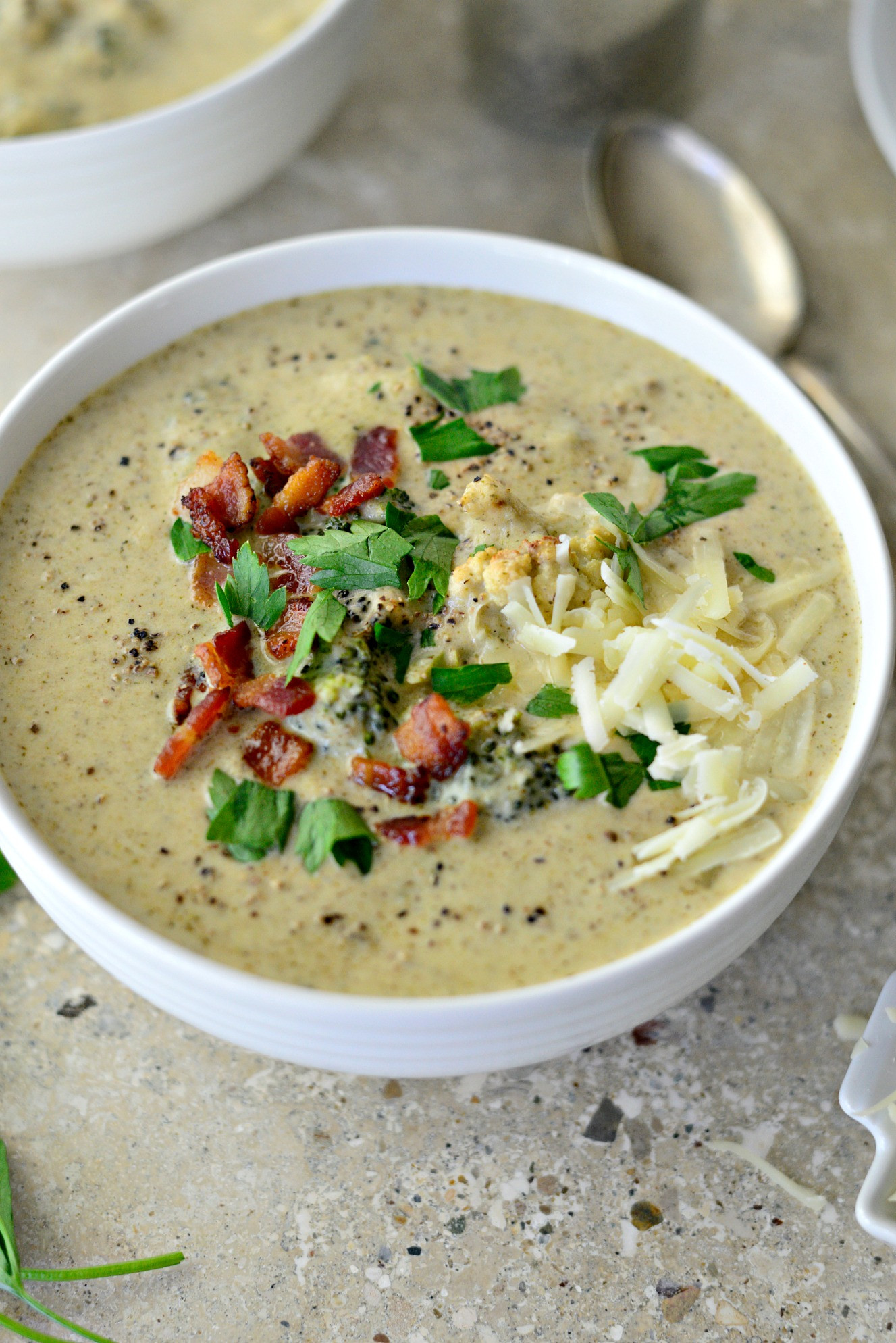 Roasted Cauliflower Soup
 Simply Scratch Roasted Broccoli Cauliflower Soup Simply