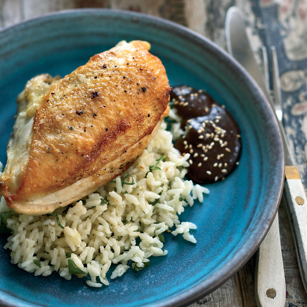 Roasted Chicken Breasts
 Pan Roasted Chicken Breasts with Mole Negro Recipe