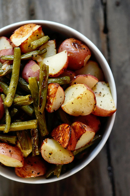 Roasted Potatoes And Green Beans
 Rustic New Potato and Bean Salad