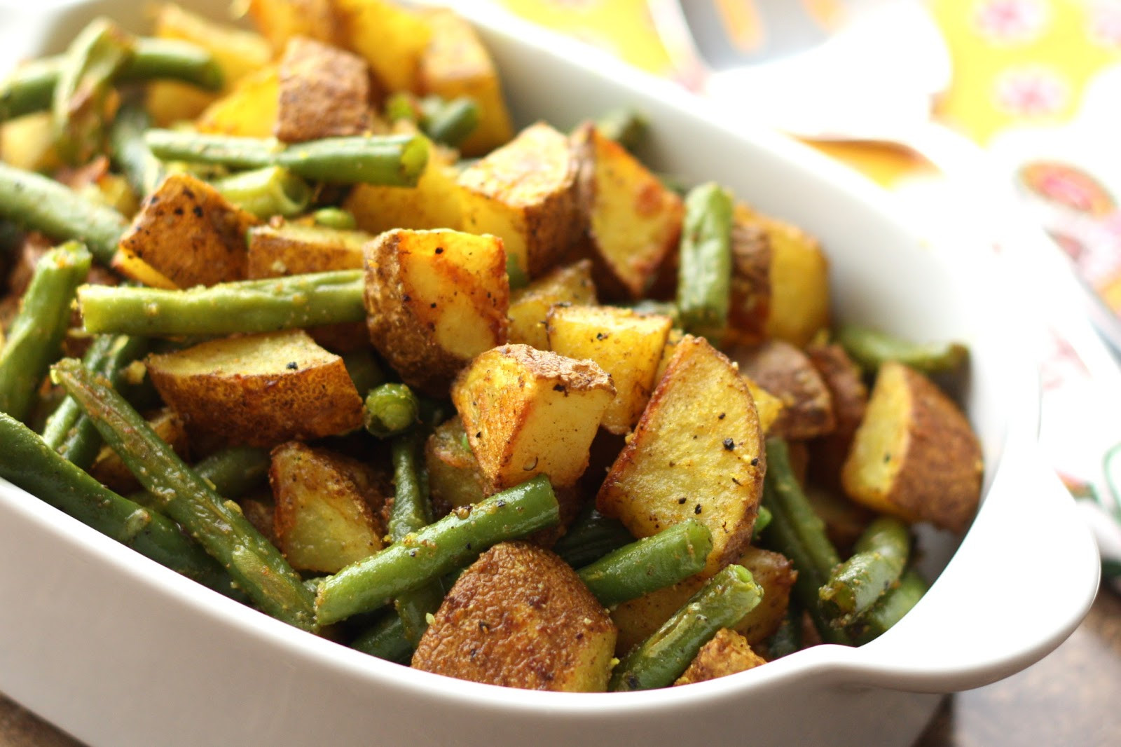 Roasted Potatoes And Green Beans
 Barefeet In The Kitchen Turmeric Roasted Potatoes with