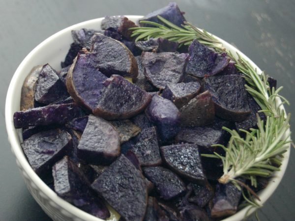 Roasted Purple Potatoes
 Rosemary Roasted Purple Potatoes Eva Minette