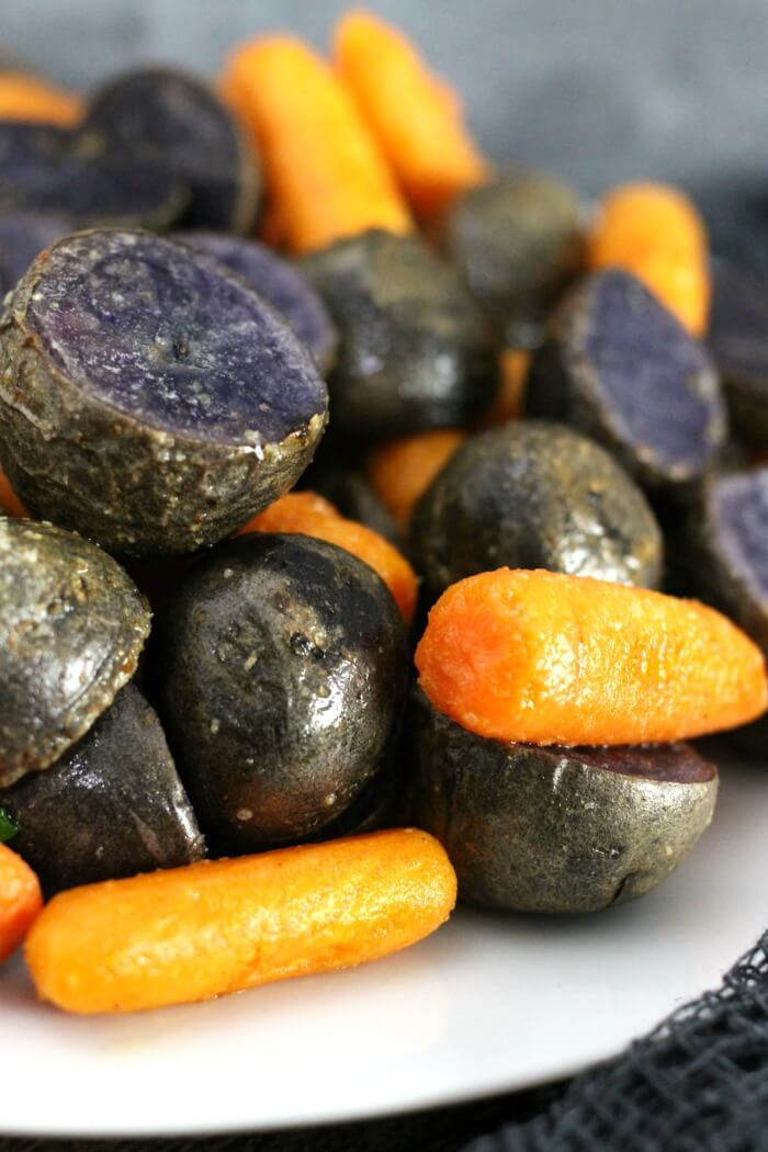 Roasted Purple Potatoes
 Roasted Purple Potatoes and Carrots with Fire Grilled