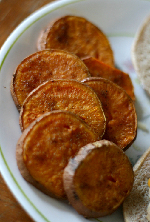 Roasted Sweet Potato Slices
 Sliced Baked Sweet Potatoes