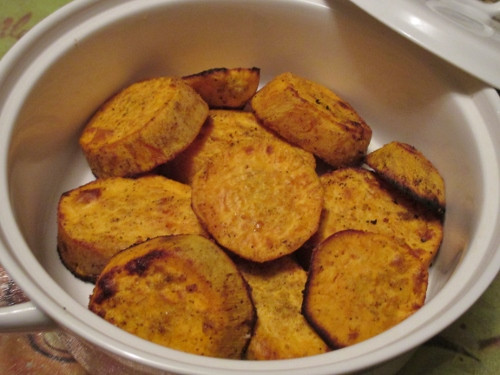 Roasted Sweet Potato Slices
 Delicious Oven Roasted Sweet Potato Slices with ThymeLearn