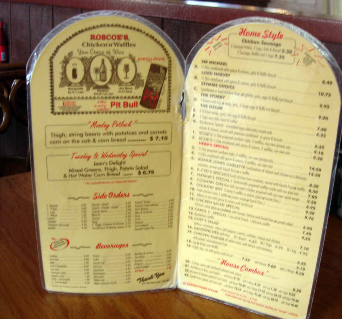 Roscoe'S Chicken And Waffles Menu
 Roscoe s Chicken And Waffles Menu