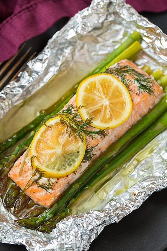 Salmon And Asparagus Recipe
 Mustardy Salmon In A Packet With Asparagus Recipe — Dishmaps