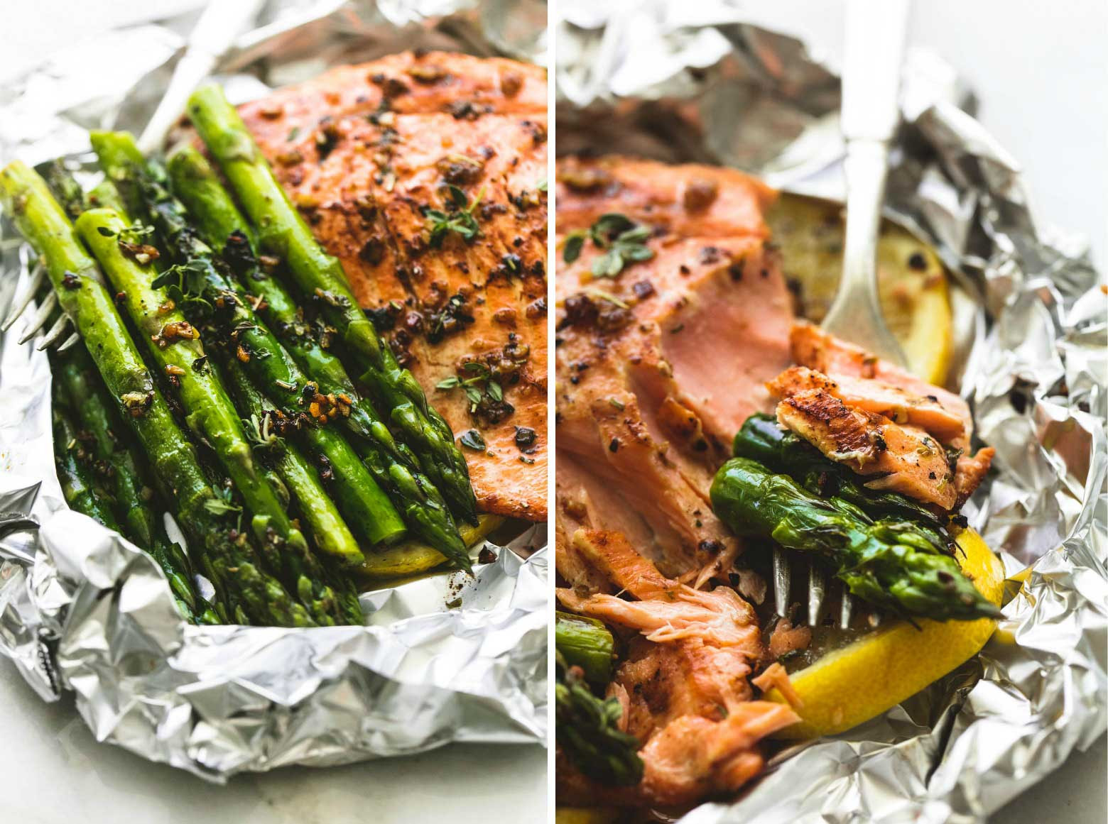 Salmon And Asparagus Recipe
 Herb Butter Salmon and Asparagus Foil Packs