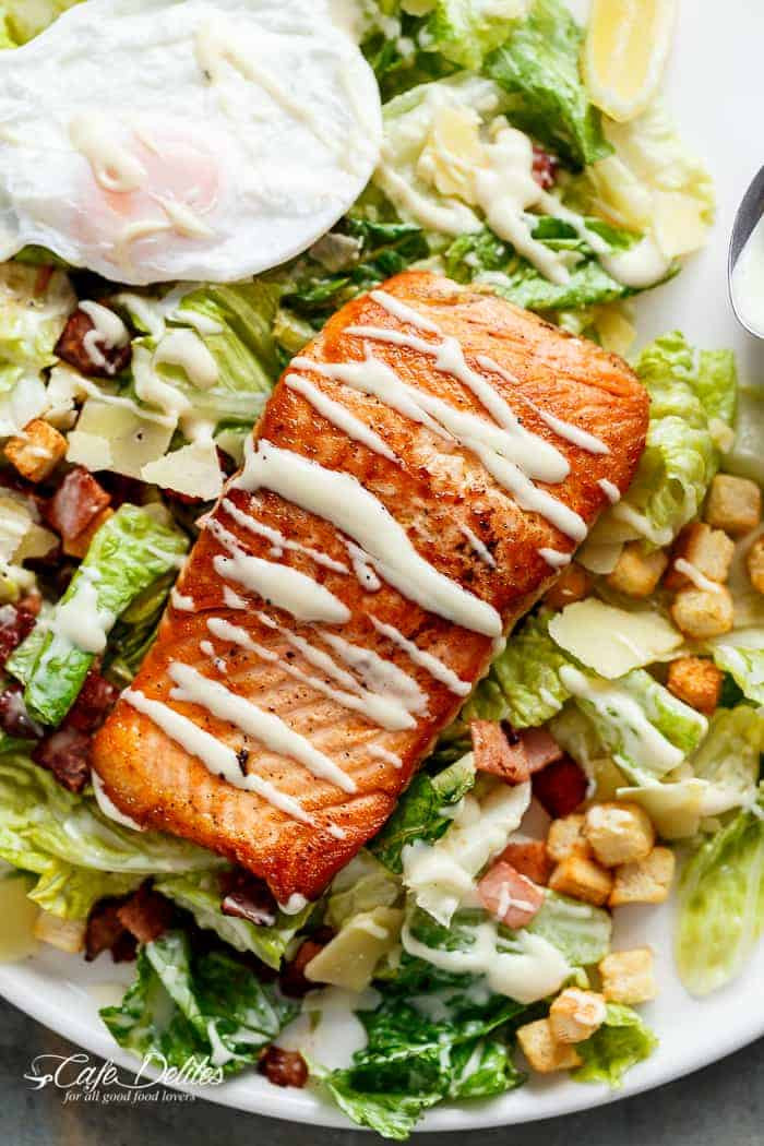 Salmon Caesar Salad
 MEAL PLAN WEEK 5 Cafe Delites