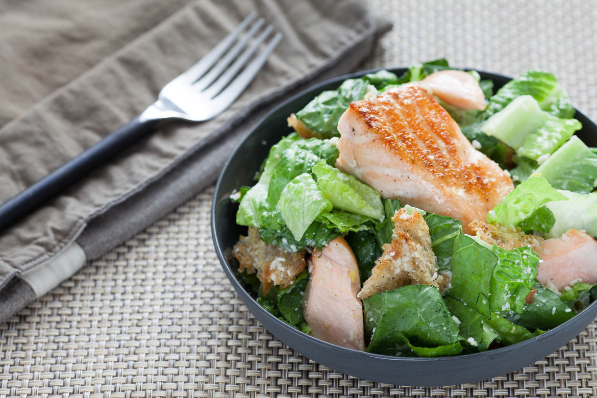 Salmon Caesar Salad
 Recipe Salmon Caesar Salad with Homemade Sourdough