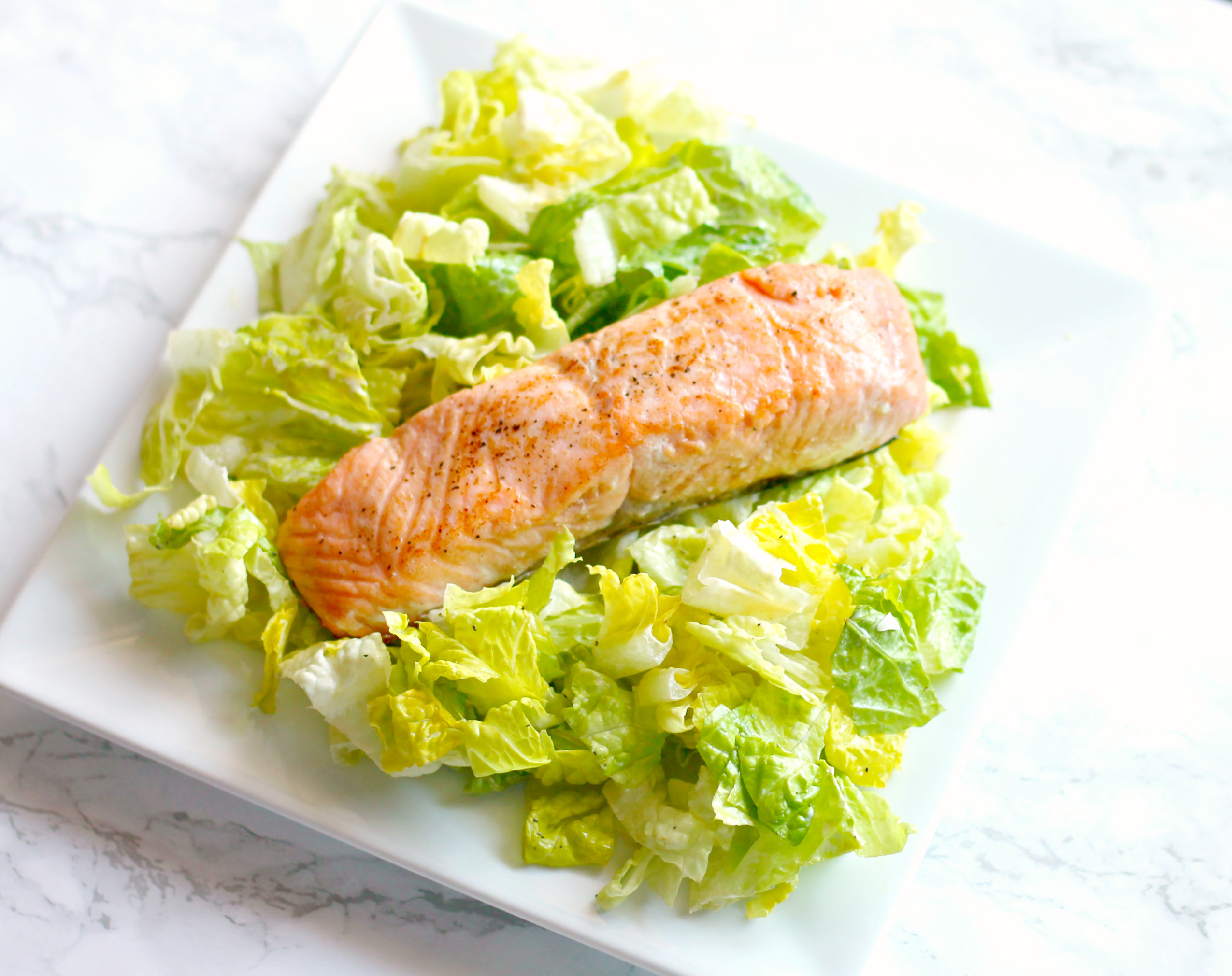 Salmon Caesar Salad
 Salmon Caesar Salad for SundaySupper