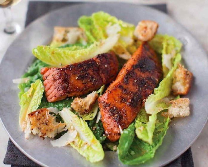 Salmon Caesar Salad
 Caesar Salad With Blackened Salmon Recipe