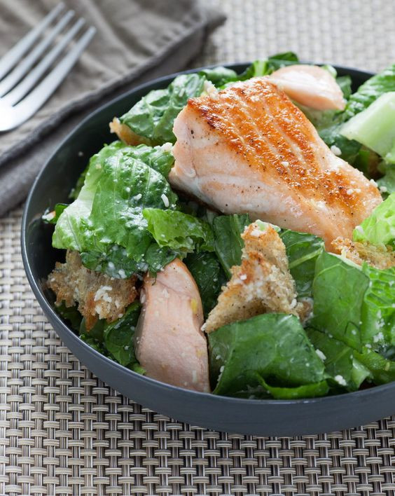 Salmon Caesar Salad
 Salmon Caesar Salad with Homemade Sourdough Croutons