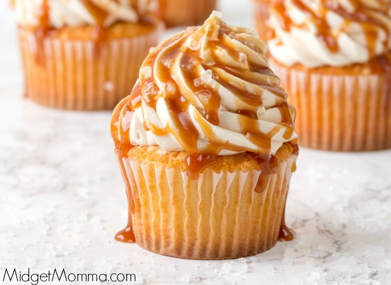 Salted Caramel Cupcakes
 Salted Caramel Cupcakes with Homemade Caramel & Frosting