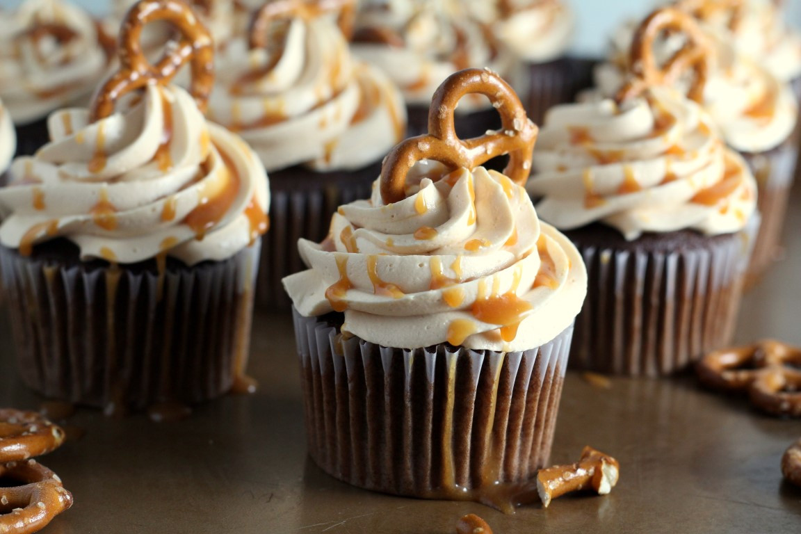 Salted Caramel Cupcakes
 Salted Caramel Pretzel Cupcakes Chocolate With Grace