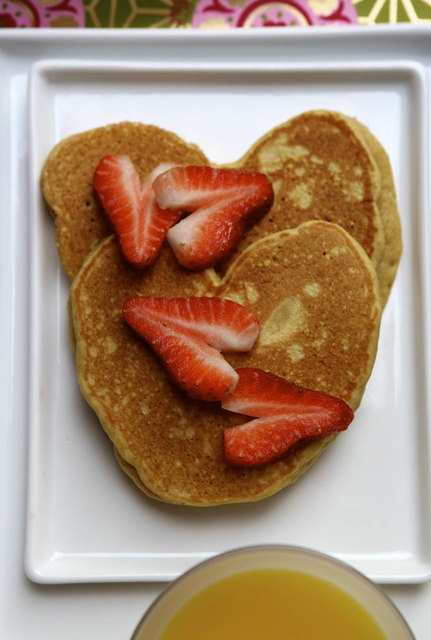 Saturday Morning Pancakes
 Heart Shaped Pancakes