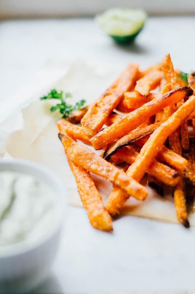 Sauce For Sweet Potato Fries
 Baked Sweet Potato Fries with Avocado Dipping Sauce