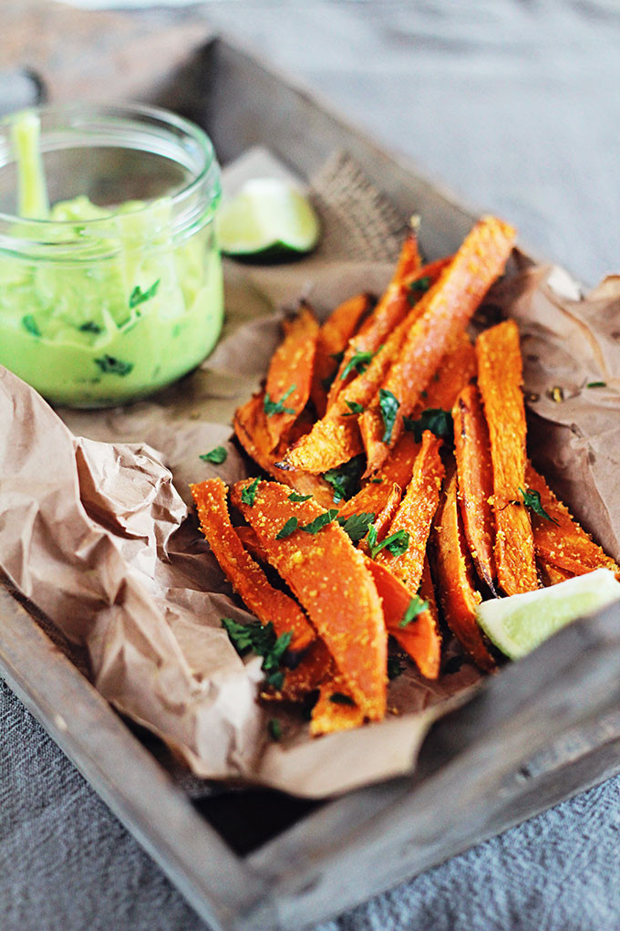 Sauce For Sweet Potato Fries
 Baked Sweet Potato Fries with Avocado Dipping Sauce