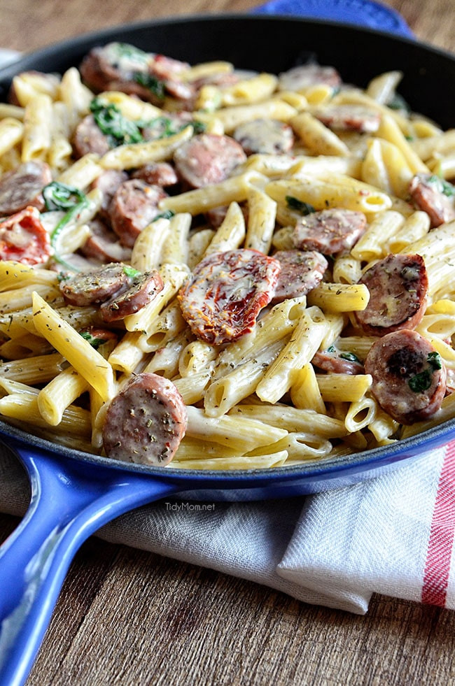 Sausage Dinner Recipes
 Smoked Sausage Alfredo