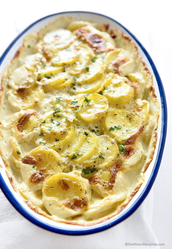 Scalloped Potato Recipe
 Scalloped Potatoes Recipe with Leeks and Thyme Recipe