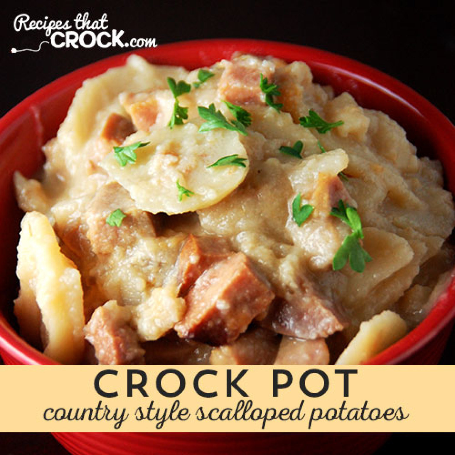 Scalloped Potatoes And Ham With Cream Of Mushroom Soup
 Country Style Scalloped Potatoes Crock Pot Recipe