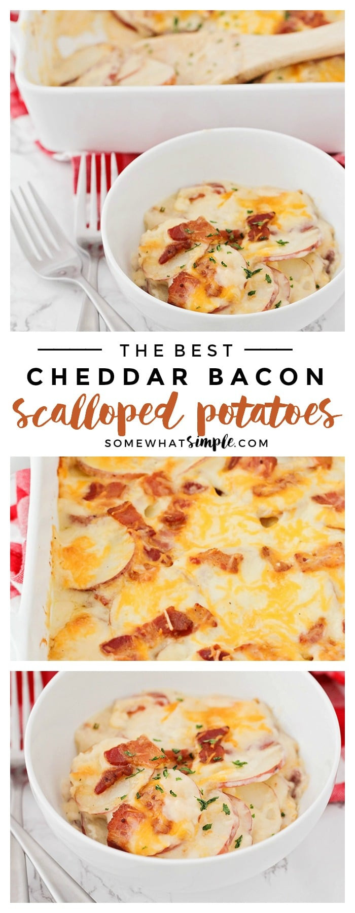 Scalloped Potatoes With Bacon
 The Best Cheddar Bacon Scalloped Potatoes Somewhat Simple