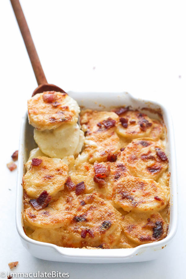 Scalloped Potatoes With Bacon
 scalloped potatoes with bacon and cheese