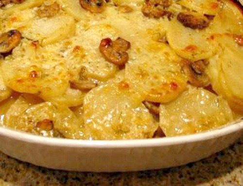 Scalloped Potatoes With Mushrooms Soup
 Recipes for Potatoes Soup And Sausage and Ground Beef and