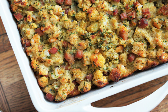 Seafood Cornbread Dressing
 Shrimp & Ham Cornbread Stuffing