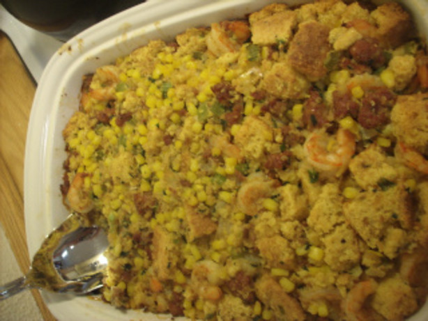 Seafood Cornbread Dressing
 Sausage And Shrimp Cornbread Stuffing Casserole Recipe