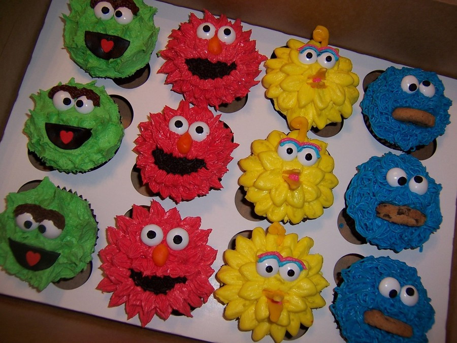 Sesame Street Cupcakes
 How To Get To Sesame Street Cupcakes CakeCentral