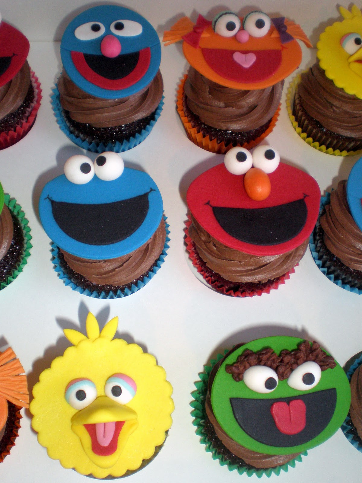 Sesame Street Cupcakes
 Sugar Siren Cakes Mackay Sesame Street Birthday Cake