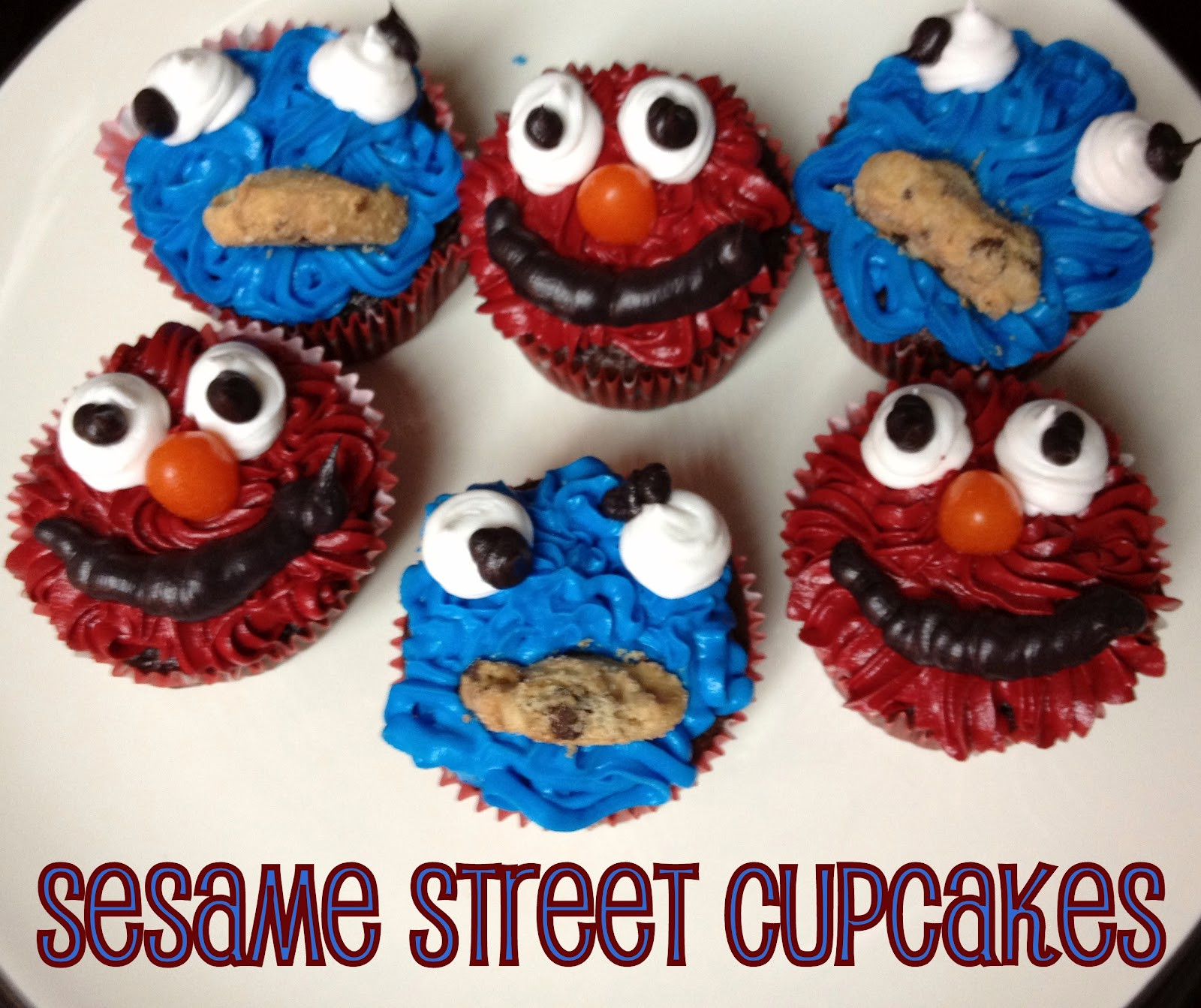 Sesame Street Cupcakes
 Snips & Spice Sesame Street Cupcakes