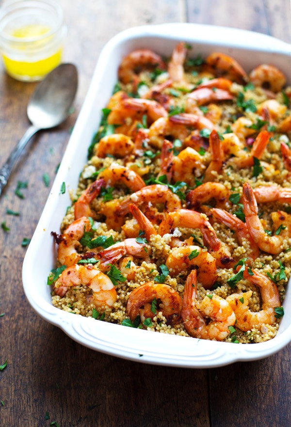 Shrimp And Quinoa
 Garlic Butter Shrimp and Quinoa Recipe Pinch of Yum