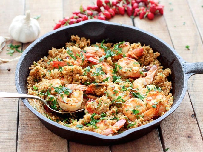 Shrimp And Quinoa
 Garlic Shrimp and Quinoa As Easy As Apple Pie