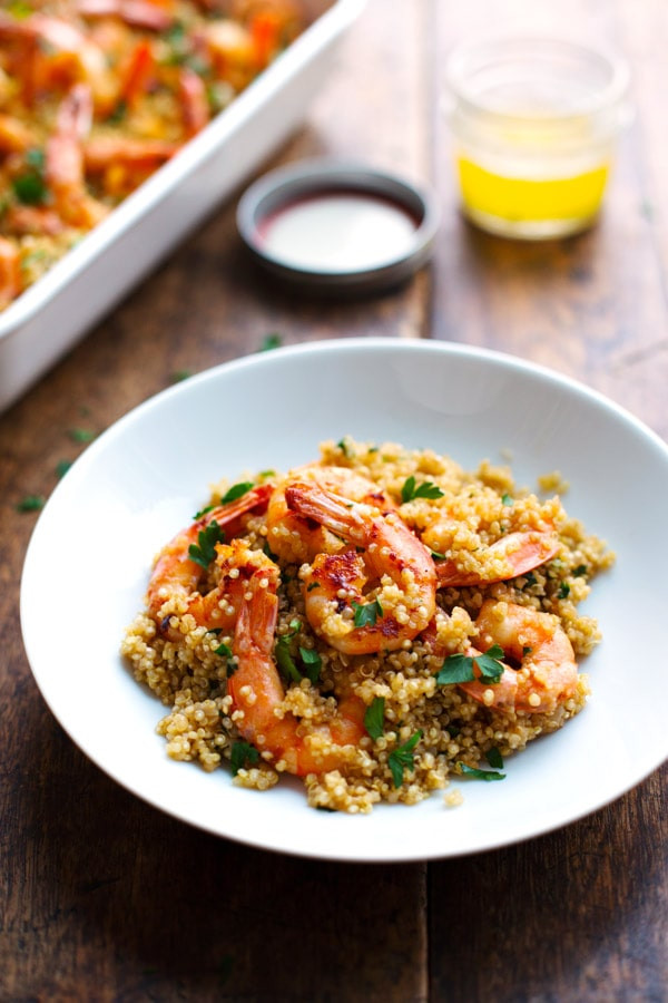 Shrimp And Quinoa
 Garlic Butter Shrimp and Quinoa Recipe Pinch of Yum