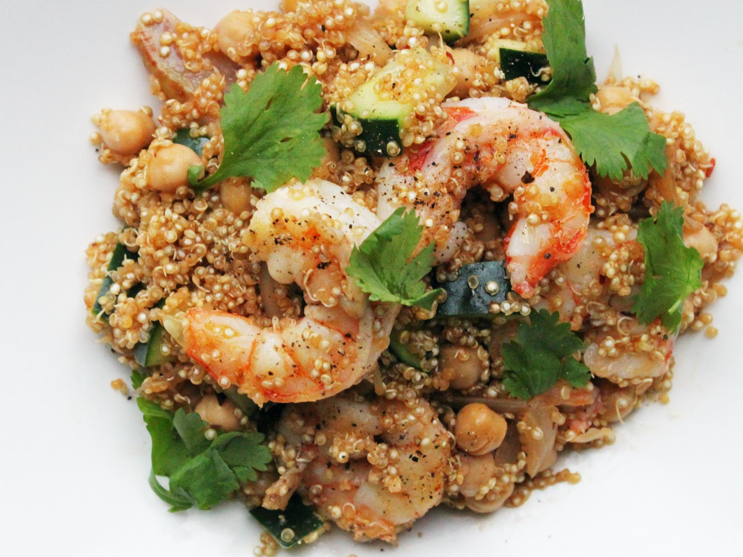 Shrimp And Quinoa
 Harissa Quinoa With Shrimp and Chickpeas Recipe