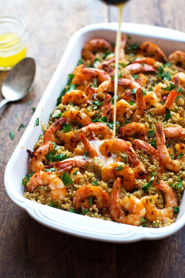 Shrimp And Quinoa
 Garlic Butter Shrimp and Quinoa Recipe Pinch of Yum