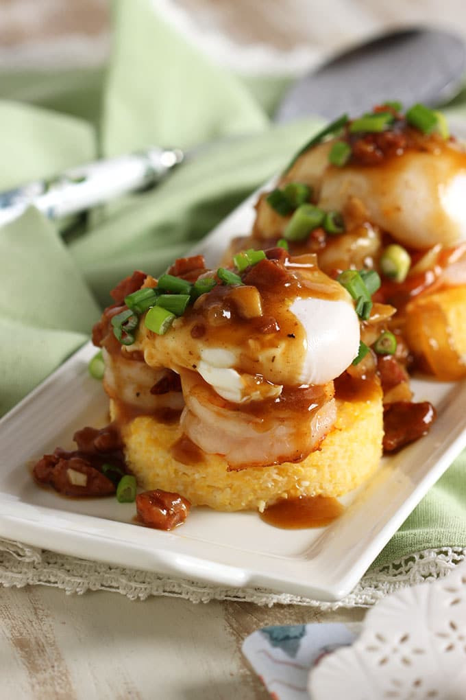 Shrimp Breakfast Recipes
 Shrimp and Grits Eggs Benedict with Spicy Red Eye Gravy