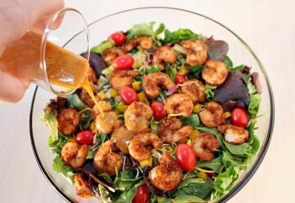 Shrimp Salad Dressings
 Southwest Shrimp Salad with Spicy Honey Lime Dressing