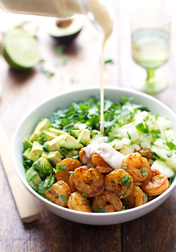 Shrimp Salad Dressings
 Shrimp and Avocado Salad with Miso Dressing Recipe Pinch