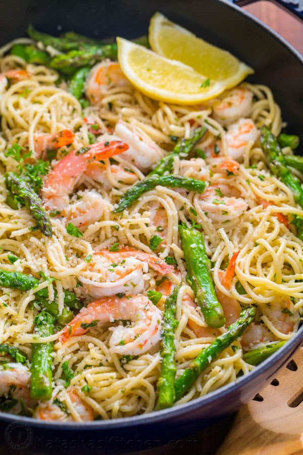 Shrimp Scampi Pasta
 Shrimp Scampi Pasta with Asparagus VIDEO