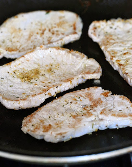 Skinnytaste Pork Chops
 Mediterranean Boneless Pork Chops with Summer Veggies